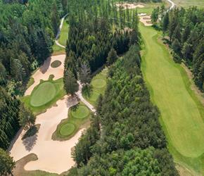 Lübker Golf Course og flot natur set fra luften